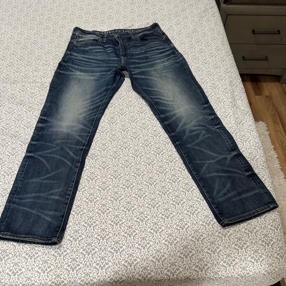 Men’s American Eagle Outfitters Dark Blue Slim Straight Jeans